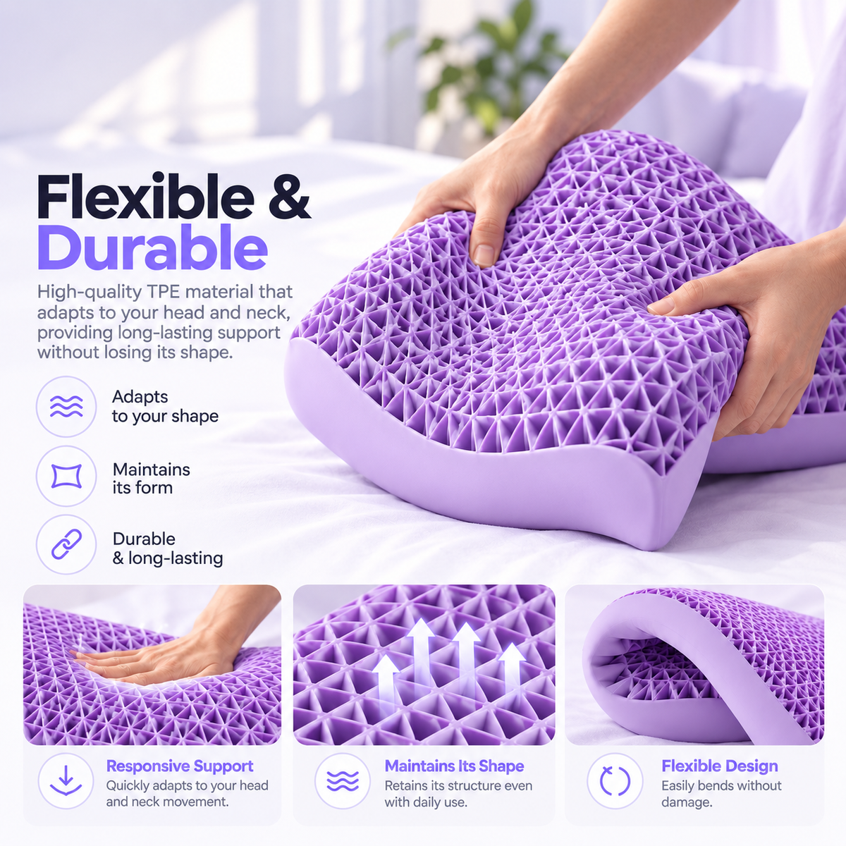 Tinkare AirFlow Pillow | Breathable Neck Support